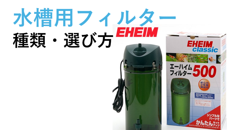 水槽用フィルターの種類・選び方を解説！【おすすめ】【ろ過】